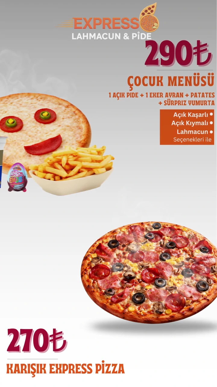 Express Lahmacun · Animasyonlu menü