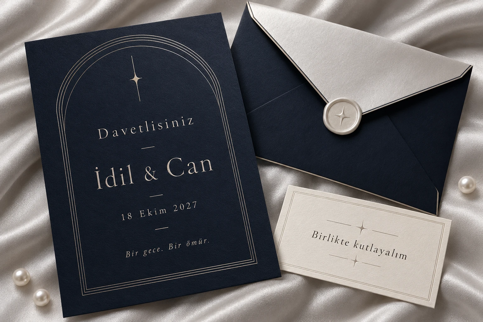 İdil & Can · Gece mavisi ve gümüş