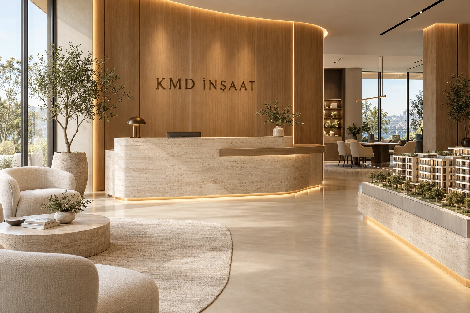 KMD İnşaat · Satış ofisi konsepti