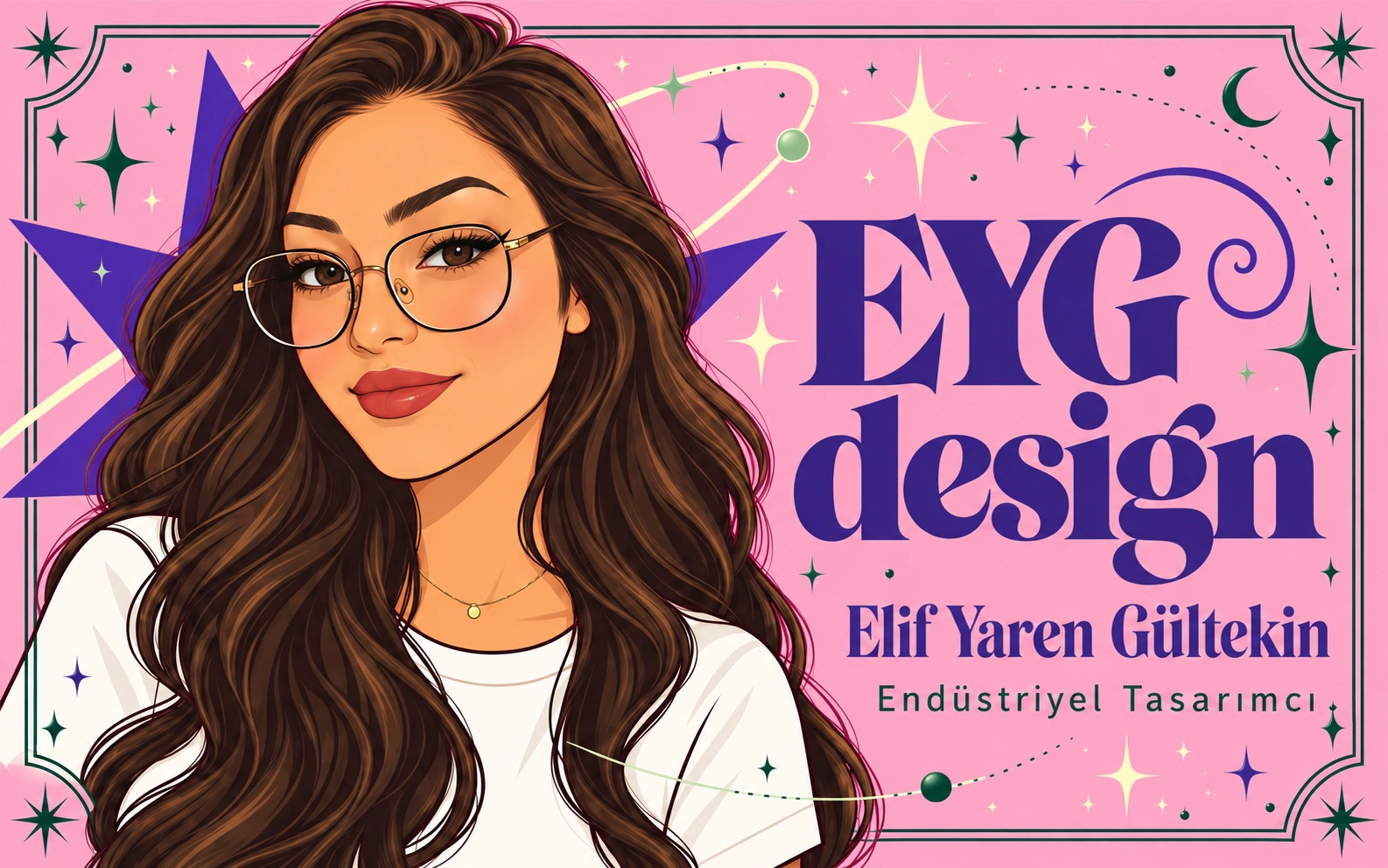 EYG Design · Elif Yaren Gültekin kartvizit ön yüzü