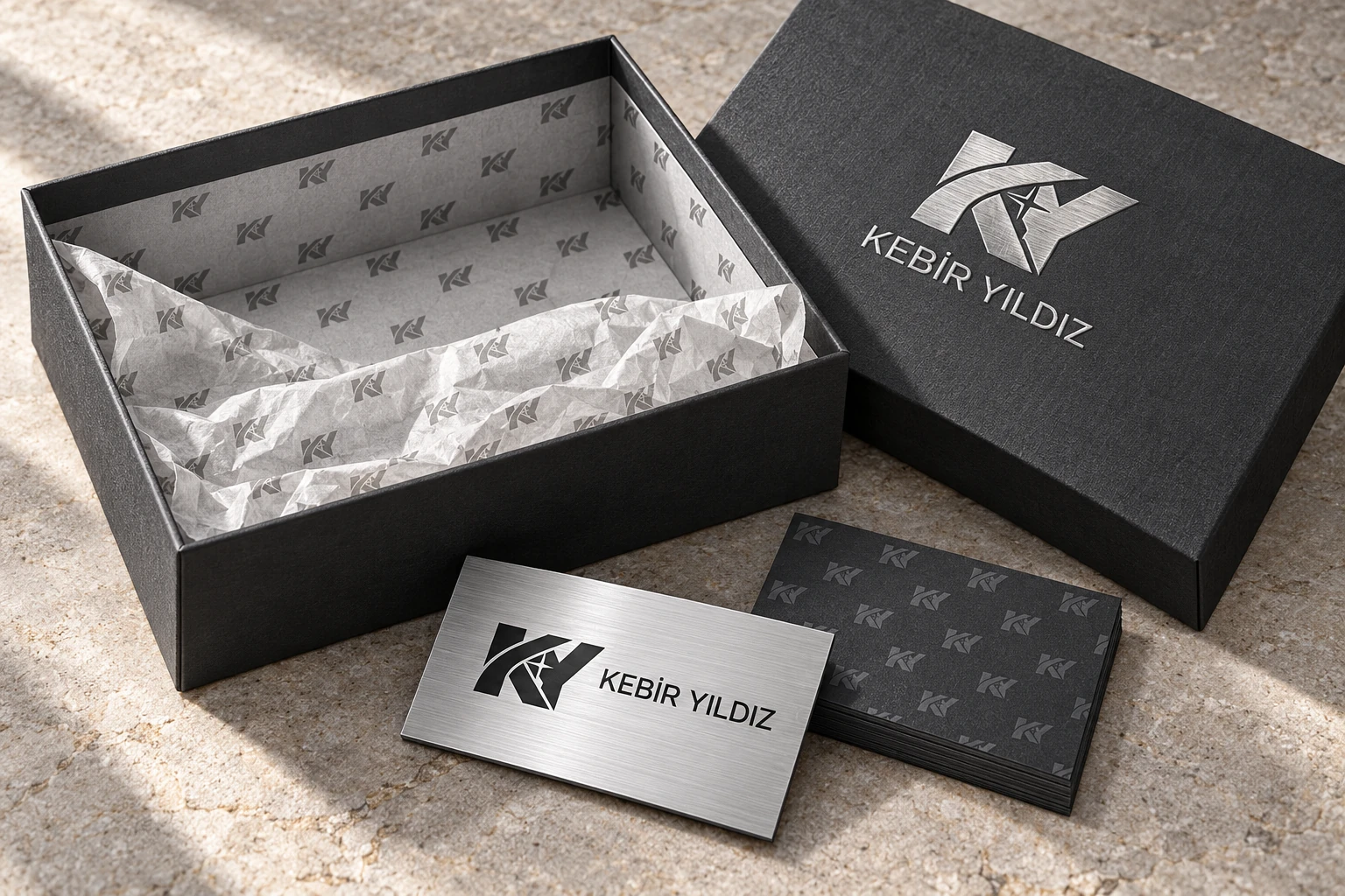 Kebir Yıldız · Baskılı kâğıt ve kutu detayları